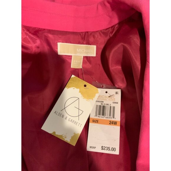 Michael Kors Pink Double Button-Up Blazer W/ Pockets, Size 24 W (Plus), NWT! - Picture 5 of 5